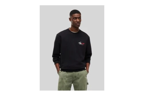 Tommy Jeans Regular Fit Entry Sign Μπλούζα Με Λαιμόκοψη Ανδρική (DM0DM23116 BDS)