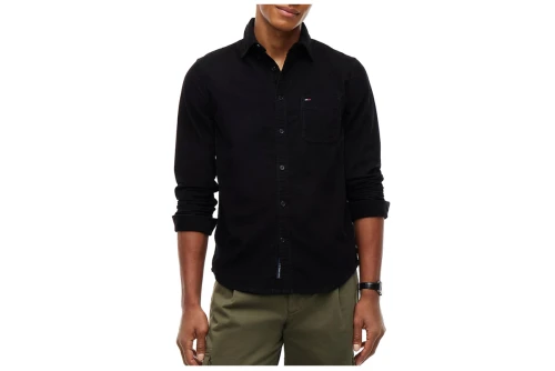 Tommy Jeans Button-Down Corduroy Πουκάμισο Μακρυμάνικο Ανδρικό (DM0DM23517 BDS)