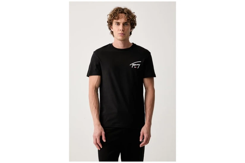 Tommy Jeans Signature Chest Slim Fit T-Shirt Ανδρικό (DM0DM23550 BDS)