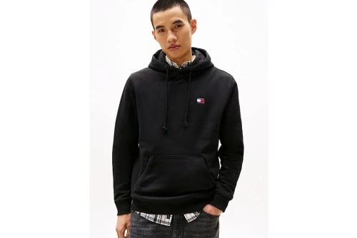 Tommy Jeans Badge Fleece Drawstring Hoodie Ανδρικό (DM0DM23606 BDS)