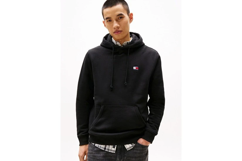 Tommy Jeans Badge Fleece Drawstring Hoodie Ανδρικό (DM0DM23606 BDS)