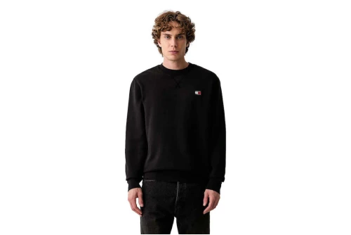 Tommy Jeans Badge Fleece Μπλούζα Με Λαιμόκοψη Ανδρική (DM0DM23607 BDS)