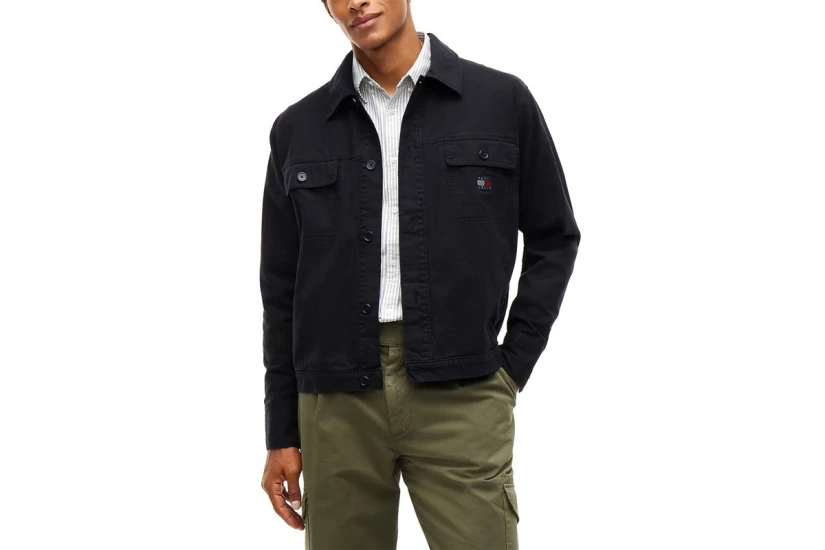 Tommy Jeans Textured Herringbone Oversized Jacket Ανδρικό (DM0DM23919 BDS)