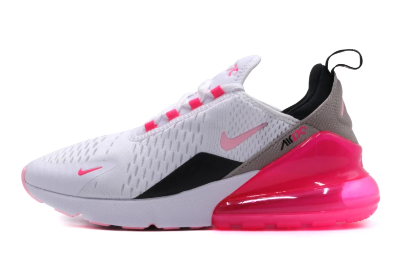 Nike Air Max 270 Γυναικεία Sneakers Λευκά, Ροζ, Μαύρα
