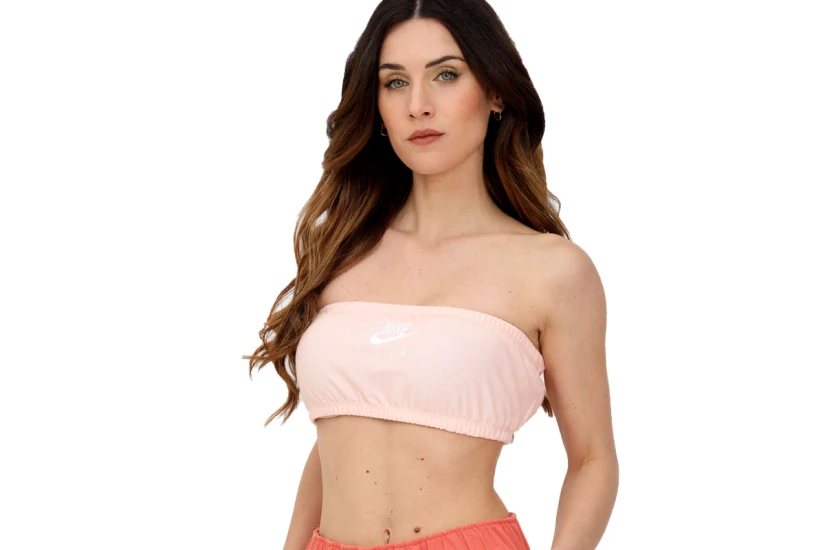 Nike Air Pique Bandeau Crop Top Αμάνικο Γυναικείο (DM6460 610)