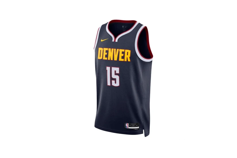 Nike Dri-FIT NBA Nikola Jokic Denver Nuggets Icon Edition Ανδρική Μπασκετική Φανέλα Μπλε Σκούρο, Κίτρινη