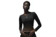 Jordan Flight Γυναικείο Μακρυμάνικο Crop Top με Λαιμόκοψη Μαύρο
