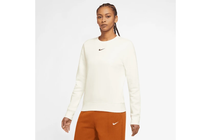 Nike Sportswear Phoenix Fleece Γυναικεία Μακρυμάνικη Μπλούζα Εκρού