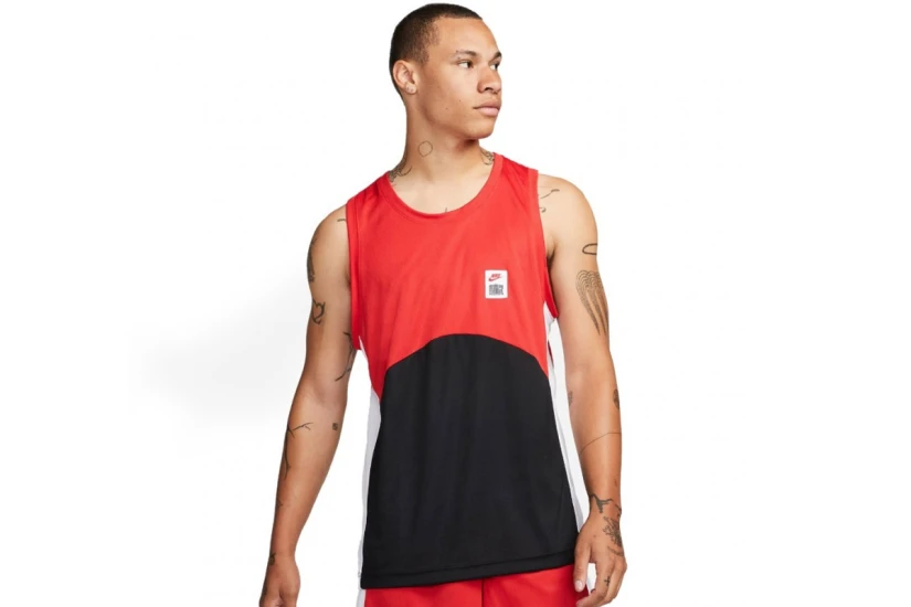 Nike Dri-FIT Starting 5 Ανδρική Φανέλα Κόκκινη, Λευκή, Μαύρη