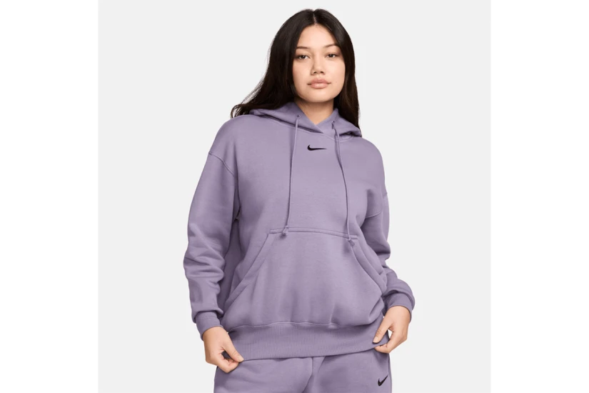 Nike Sportswear Phoenix Fleece Γυναικείο Φούτερ με Κουκούλα Μωβ