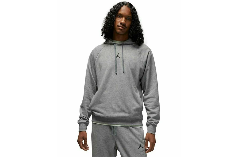 Jordan Dri-FIT Sport Crossover Ανδρικό Φούτερ με Κουκούλα Γκρι