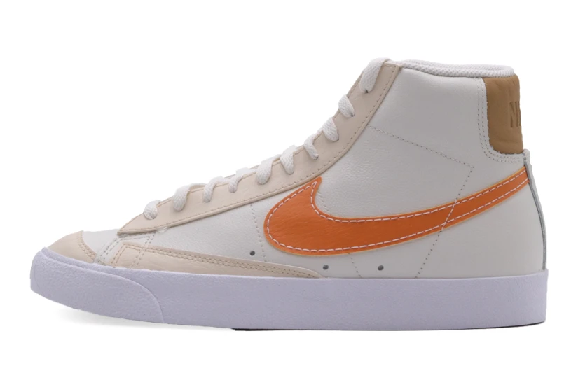 Nike Blazer Mid 77 EMB Ανδρικά Sneakers Λευκά, Μπεζ, Πορτοκαλί