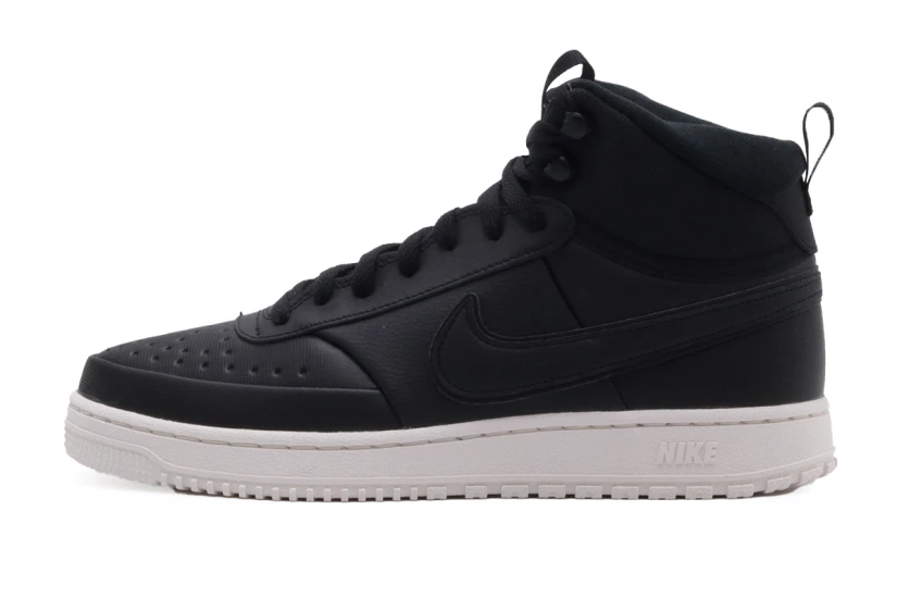 Nike Court Vision Mid Ανδρικά Χειμερινά Sneakers Μαύρα, Λευκά