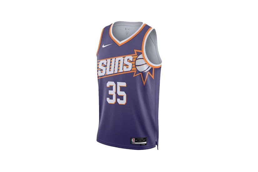 Nike Dri-FIT NBA Kevin Durant Phoenix Suns Icon Edition Ανδρική Μπασκετική Φανέλα Μωβ, Πορτοκαλί, Λευκή