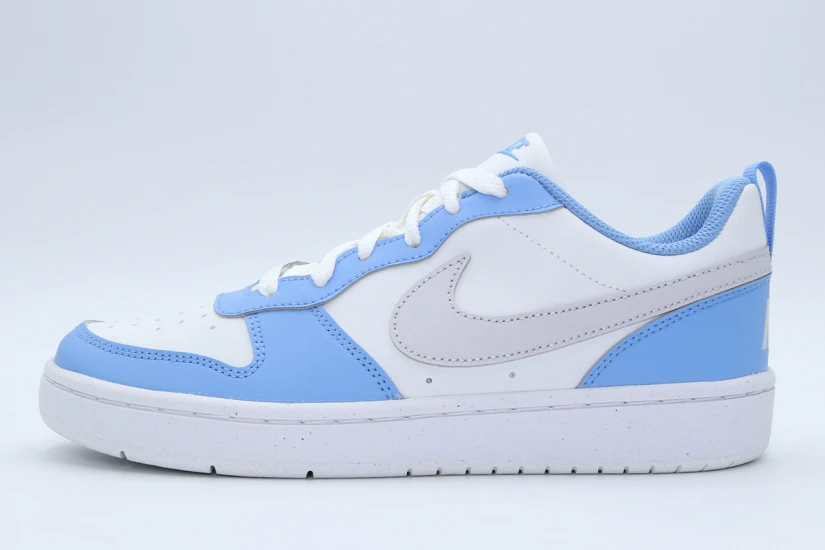 Nike Court Borough Low Recraft Sneakers Λευκά, Γαλάζια, Γκρι Ανοιχτό
