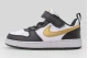 Nike Court Borough Low Recraft Βρεφικά Sneakers Μαύρα, Χρυσά, Λευκά