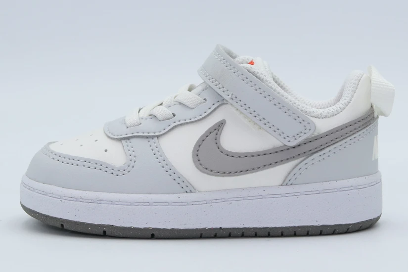 Nike Court Borough Low Recraft Βρεφικά Sneakers Γκρι Ανοιχτό, Λευκά