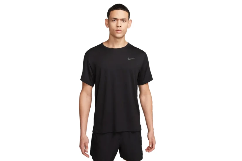Nike Dri-FIT UV Miler Ανδρικό Κοντομάνικο Αθλητικό T-Shirt Μαύρο