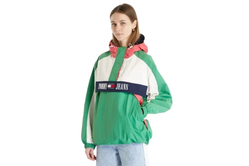 Tommy Jeans Tjw Chicago Archive Popover Μπουφάν Ελαφρύ Γυναικείο (DW0DW15343 LY3)
