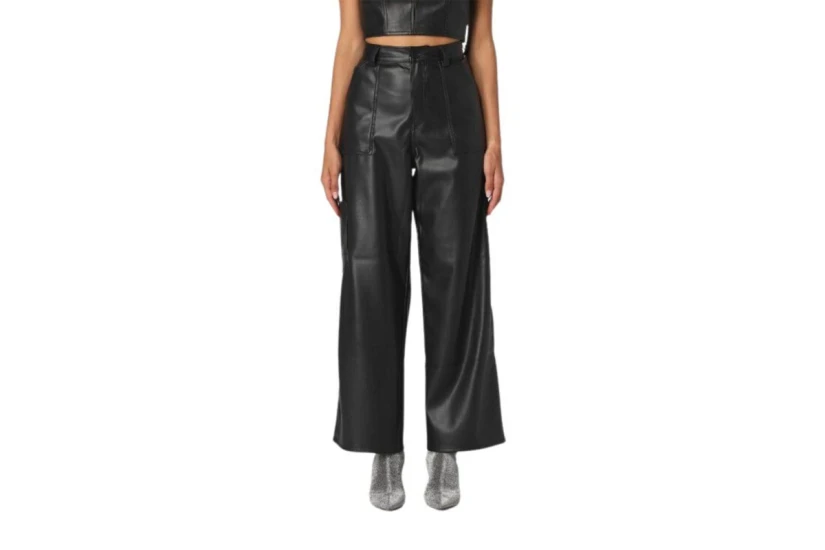 Tommy Jeans Tjw Daisy Lr Baggy Pleather Pant Παντελόνι Casual (DW0DW16385 BDS)