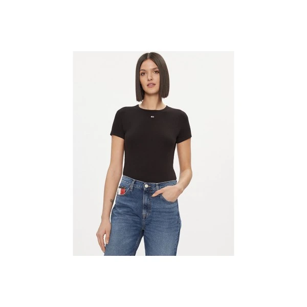 Tommy Jeans Ribbed Slim T-Shirt Γυναικείο (DW0DW17383 BDS)