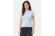 Tommy Jeans Slim Essential Rib Γυναικείο Κοντομάνικο T-Shirt Σιέλ
