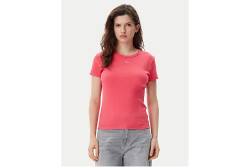 Tommy Jeans Essential Rib Slim Fit T-Shirt Γυναικείο (DW0DW17383 XI2)