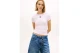 Tommy Jeans Badge Ribbed Slim Fit Γυναικείο Κοντομάνικο T-Shirt Ροζ