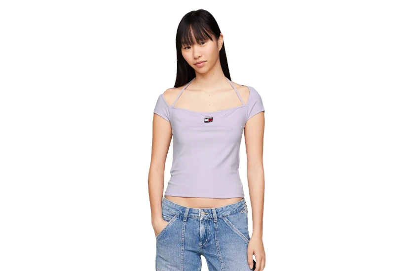 Tommy Jeans Slim Rib Badge Strap Ss Ext (DW0DW17896 W06)