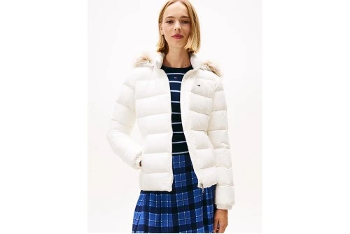 Tommy Jeans Shiny Water Repellent Down Μπουφάν Puffer Γυναικείο (DW0DW18312 YBL)