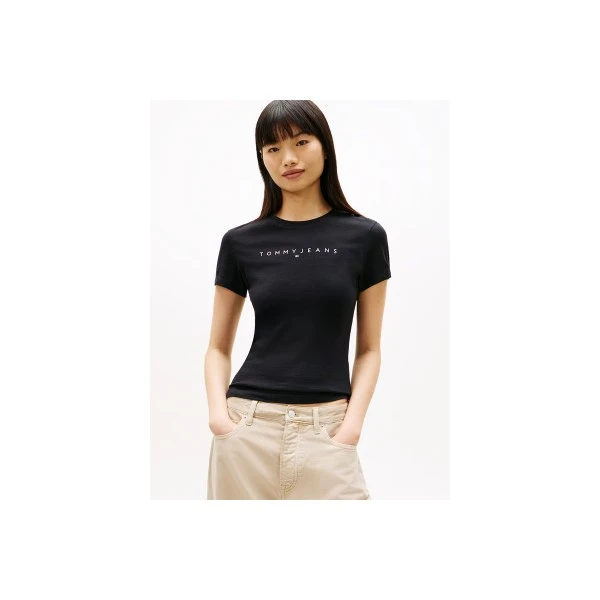 Tommy Jeans Slim Linear T-Shirt Γυναικείο (DW0DW18398 0GK)