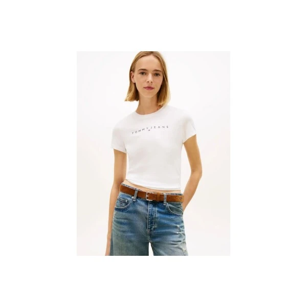 Tommy Jeans Slim Linear T-Shirt Γυναικείο (DW0DW18398 YBL)