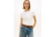 Tommy Jeans Slim Linear Γυναικείο Κοντομάνικο T-Shirt Εκρού