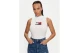 Tommy Jeans Γυναικεία Αμάνικη Μπλούζα Λευκή