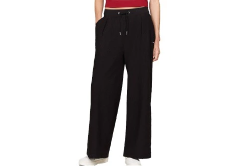 Tommy Jeans Ottoman Pleated Παντελόνι Φόρμας Γυναικείο (DW0DW18739 BDS)