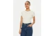 Tommy Jeans Γυναικείο Pointelle Κοντομάνικο T-Shirt Λευκό