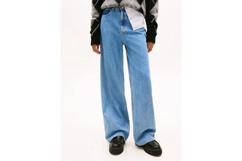 Tommy Jeans Claire High Rise Wide Leg Γυναικείο Παντελόνι Τζιν