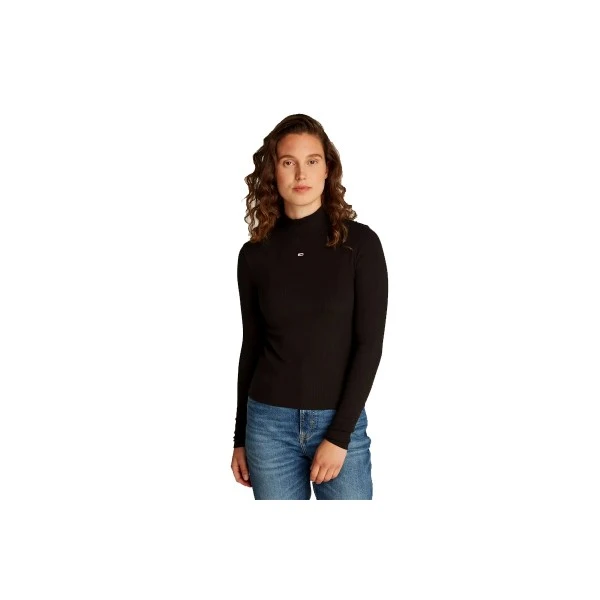 Tommy Jeans Slim Fit Μπλούζα Με Ψηλό Λαιμό Γυναικεία (DW0DW19830 BDS)