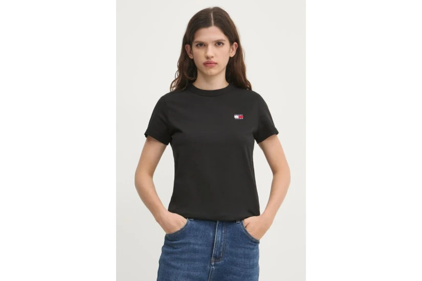 Tommy Jeans Γυναικείο Κοντομάνικο T-Shirt Μαύρο