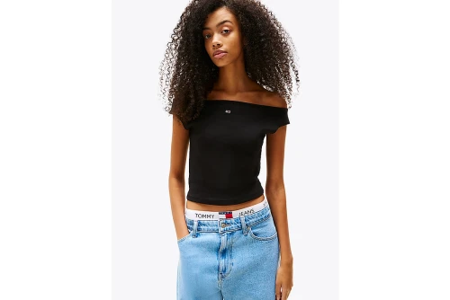 Tommy Jeans Boat Neck Top Ss Ext Μπλούζα Αμάνικη Γυναικεία (DW0DW20234 BDS)