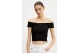 Tommy Jeans Γυναικείο Smock Crop Top Μαύρο