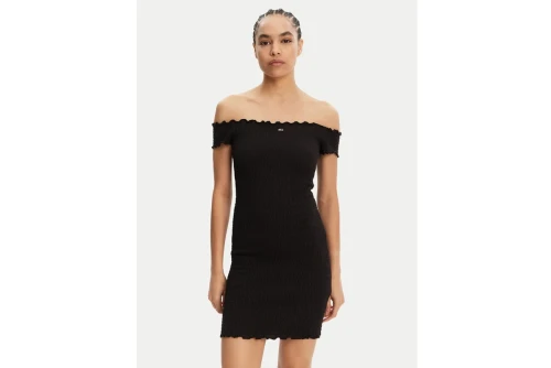 Tommy Jeans Smock Bodycon Φόρεμα Mini Γυναικείο (DW0DW20298 BDS)