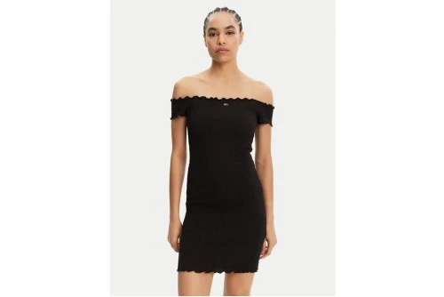 Tommy Jeans Smock Bodycon Φόρεμα Mini Γυναικείο (DW0DW20298 BDS)