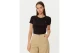 Tommy Jeans Slim C-Neck Γυναικείο Κοντομάνικο T-Shirt Μαύρο