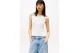 Tommy Jeans Essential Γυναικεία Αμάνικη Μπλούζα Λευκό