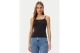 Tommy Jeans Essential Logo Strap Γυναικεία Αμάνικη Μπλούζα Μαύρη