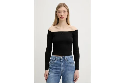 Tommy Jeans Essential Slim Fit Μπλούζα Με Λαιμόκοψη Γυναικεία (DW0DW20919 BDS)