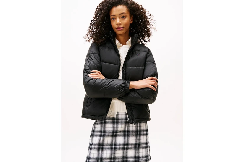 Tommy Jeans Γυναικείο Μπουφάν Puffer Μαύρο