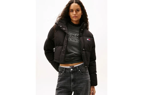 Tommy Jeans Down Cropped Alaska Μπουφάν Puffer Γυναικείο (DW0DW21624 BDS)