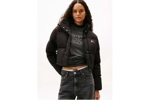Tommy Jeans Down Cropped Alaska Μπουφάν Puffer Γυναικείο (DW0DW21624 BDS)